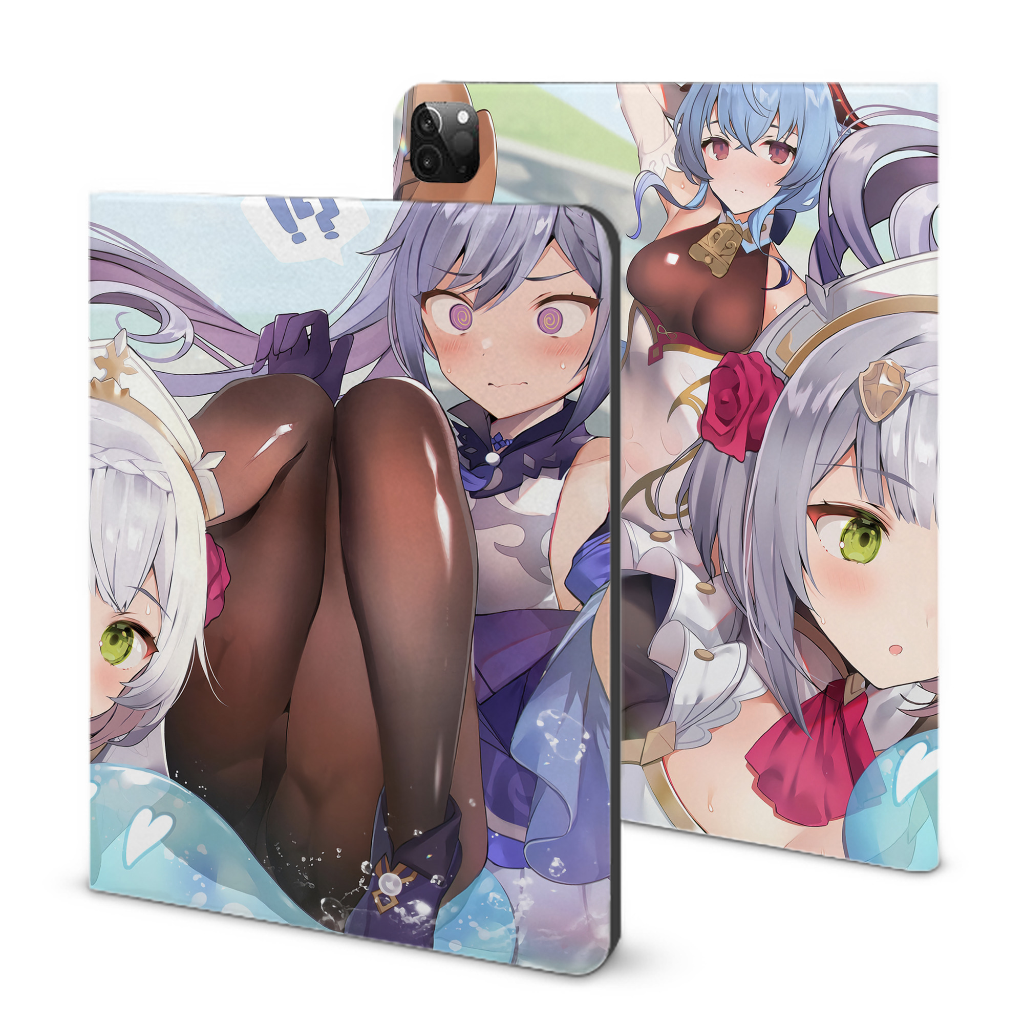 げんし神 genshin IPadケース ペンホルダー付き ブックスタイルデザイン